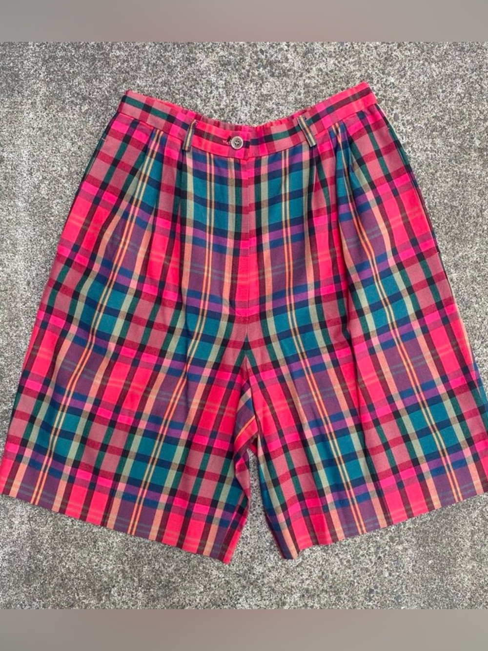 Vintage 90s Pendleton Plaid Long Shorts